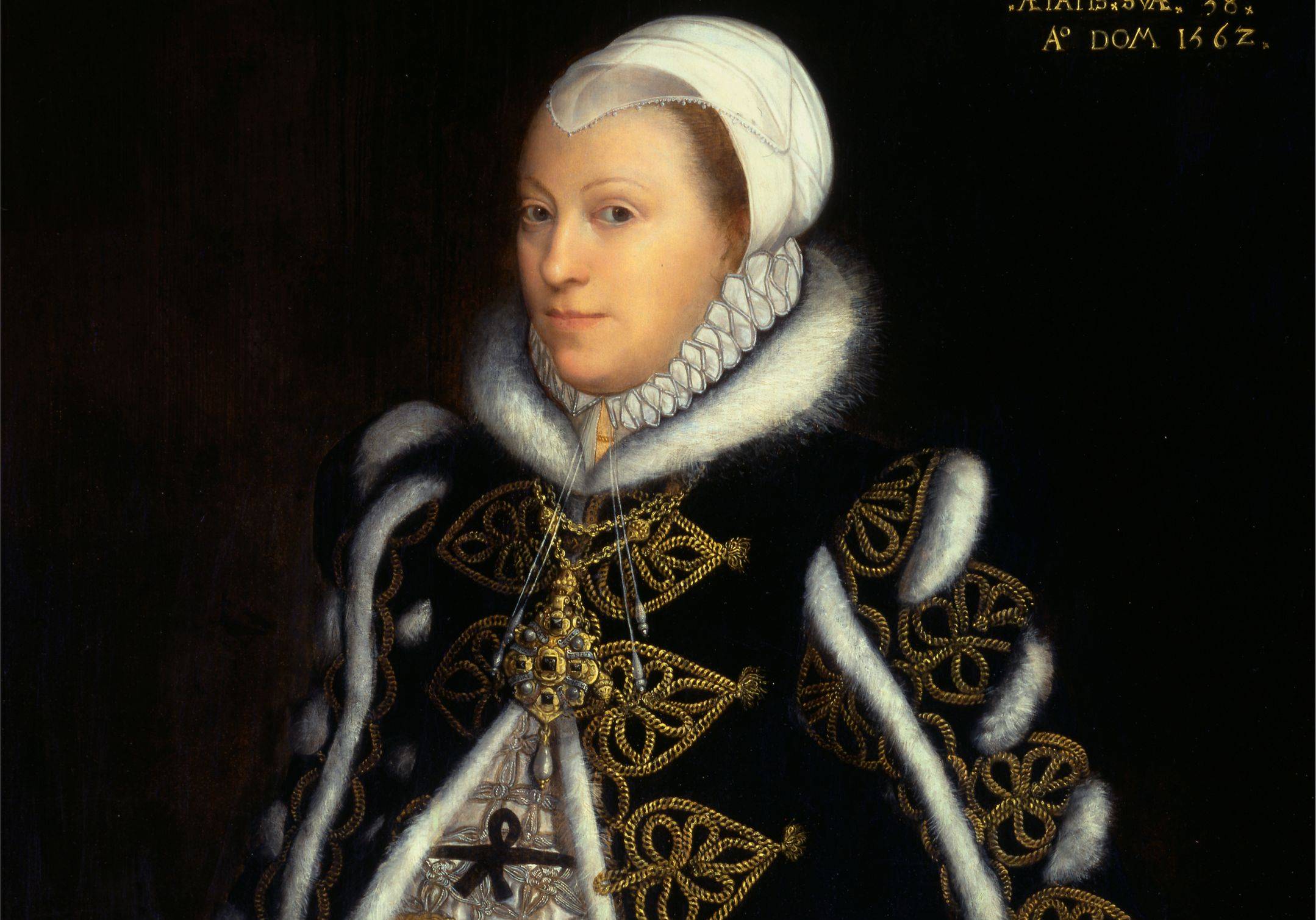 Catherine Carey in black