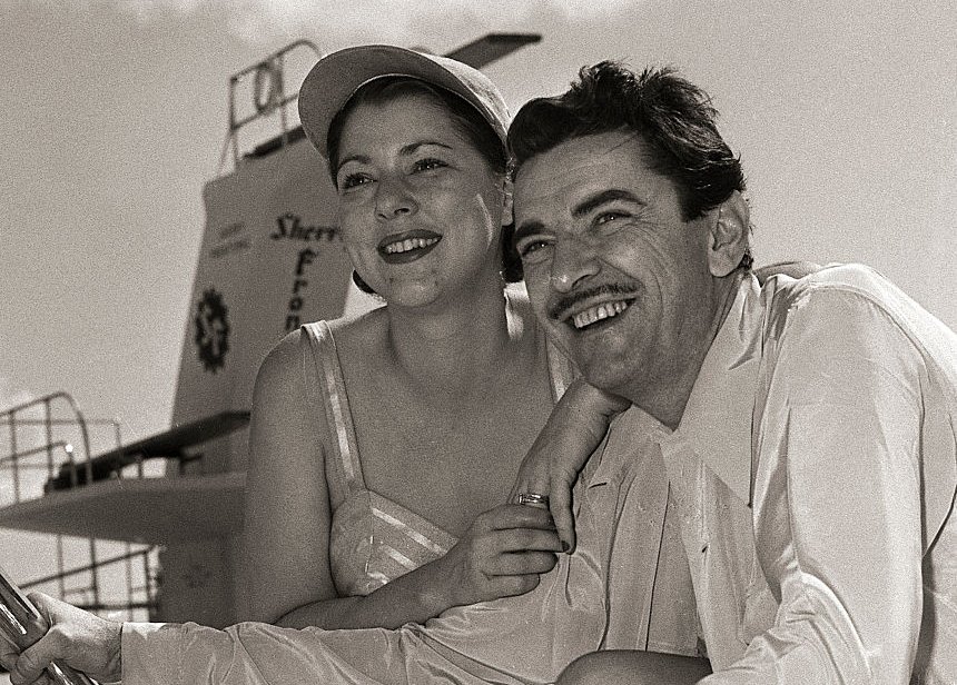 Actress Diana Barrymore and her actor husband of two weeks, Robert Wilcox