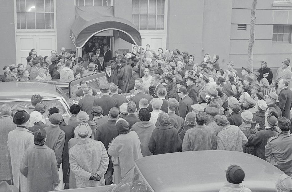 View of Diana Barrymore Funeral