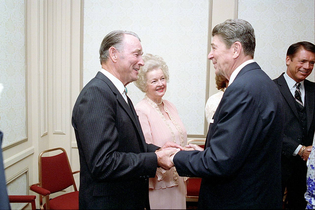 President Ronald Reagan Photo Op.With Actor Roy Rogers and Dale Evans, Century Plaza Hotel Los Angeles, California
