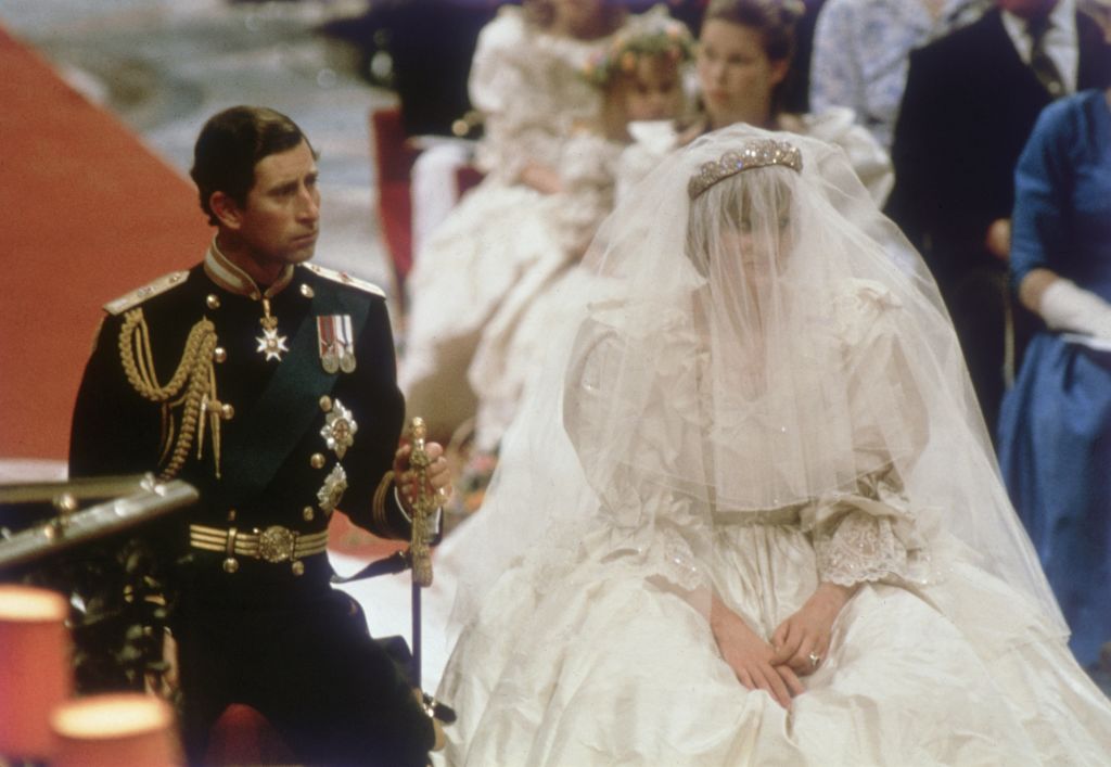 Charles, Prince of Wales, with his wife, Princess Diana