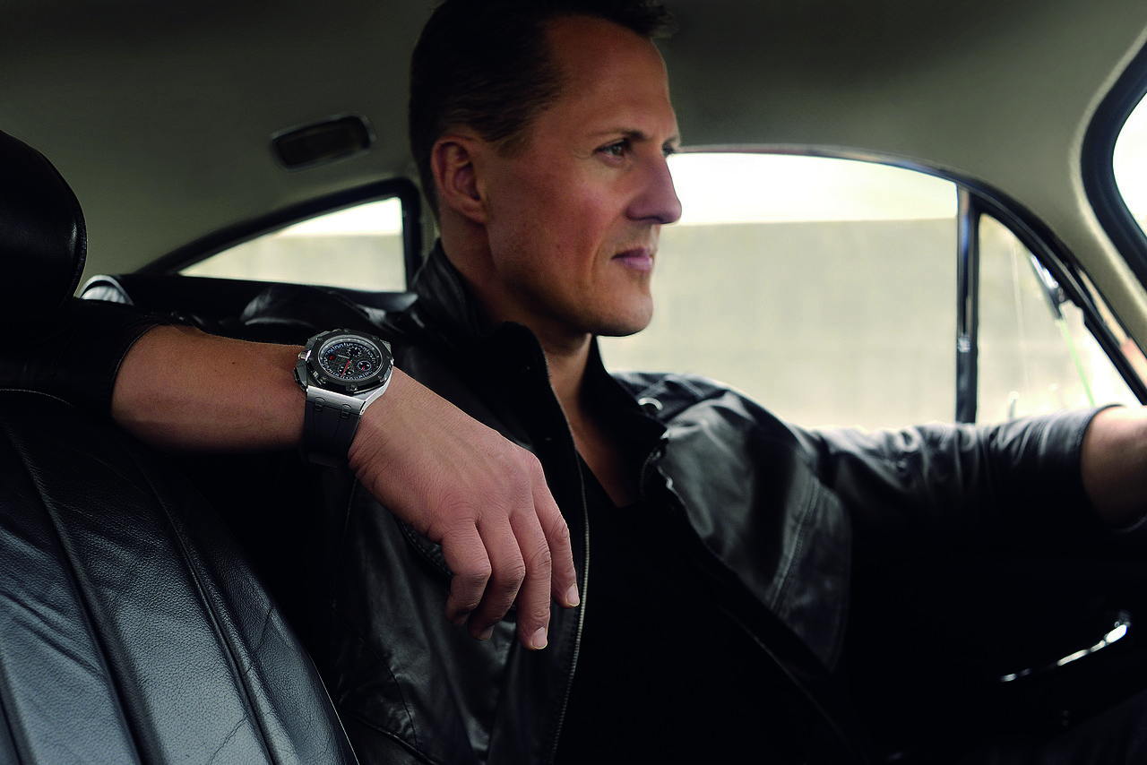 Michael Schumacher in an ad photo for Audemars Piguet watches - 2013