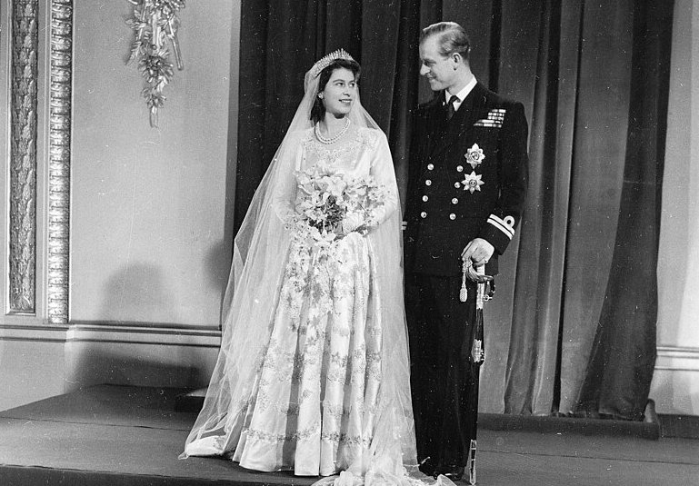 Princess Elizabeth and Duke of Edinburgh wedding portrait