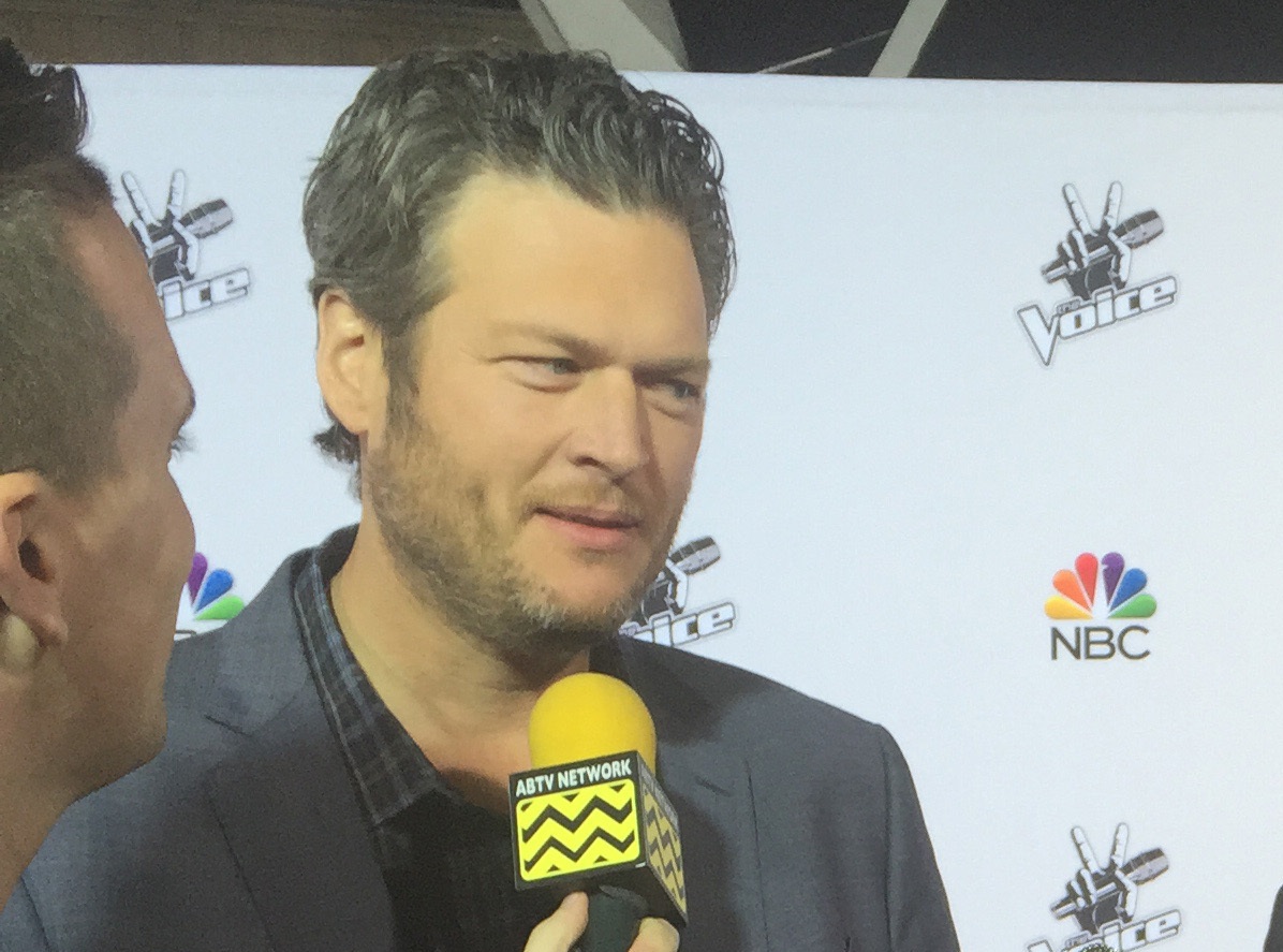 Blake Shelton and Adam Levine at The Voice VIP Screening at the Hard Rock Cafe - 2014