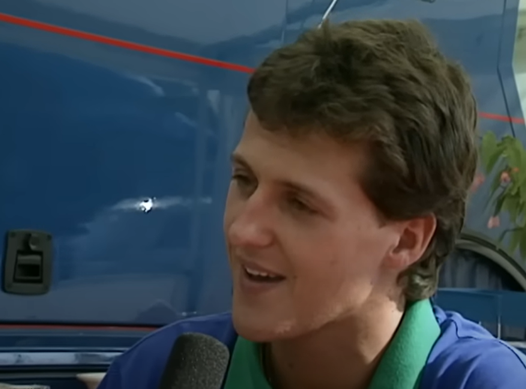 Screenshot of Michael Schumacher from documentary - Michael Schumacher: The Making of a Legend (2019)