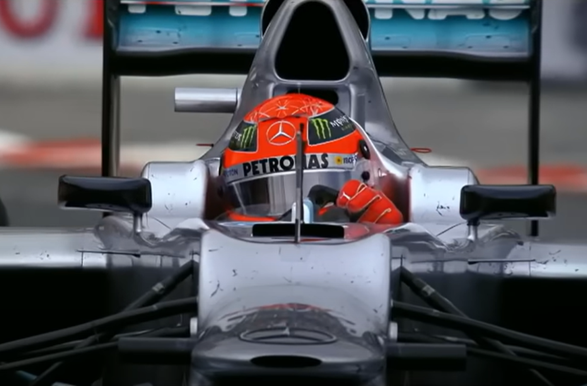 Screenshot of Michael Schumacher from documentary - Michael Schumacher: The Making of a Legend (2019)