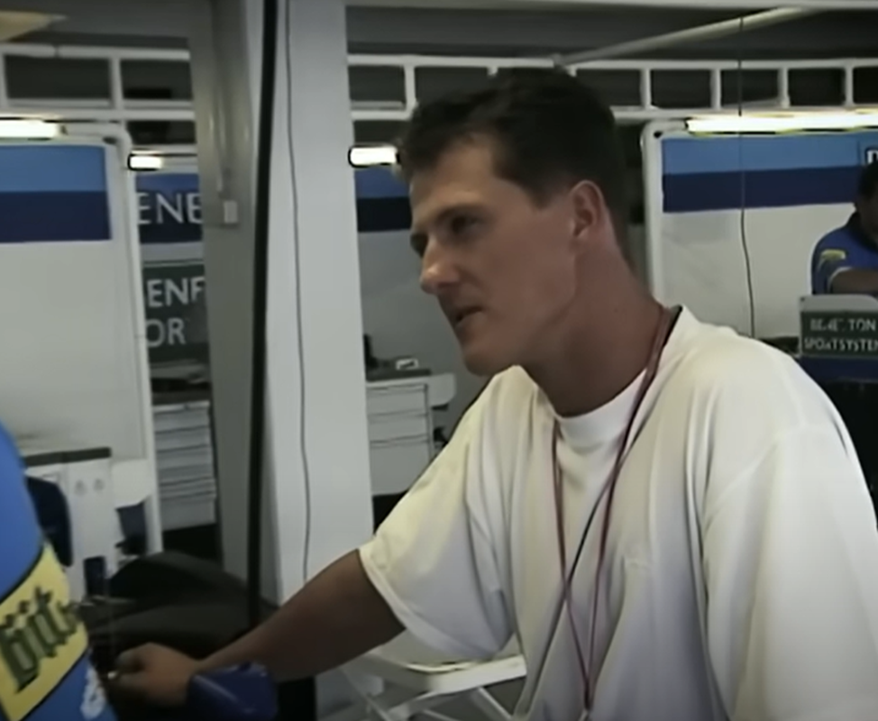 Screenshot of Michael Schumacher from documentary - Michael Schumacher: The Making of a Legend (2019)