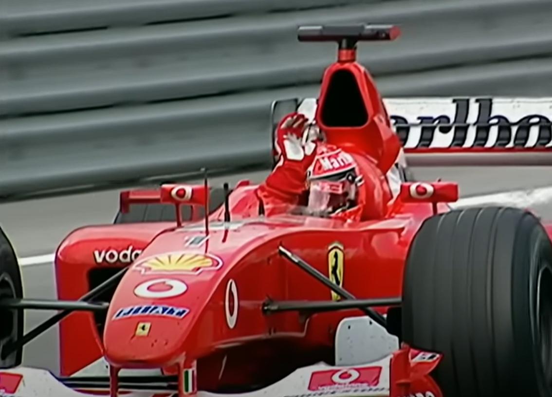 Screenshot of Michael Schumacher from documentary - Michael Schumacher: The Making of a Legend (2019)