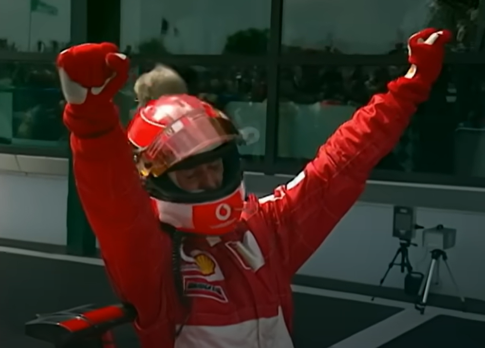 Screenshot of Michael Schumacher from documentary - Michael Schumacher: The Making of a Legend (2019)