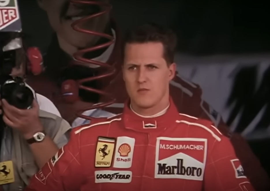Screenshot of Michael Schumacher from documentary - Michael Schumacher: The Making of a Legend (2019)