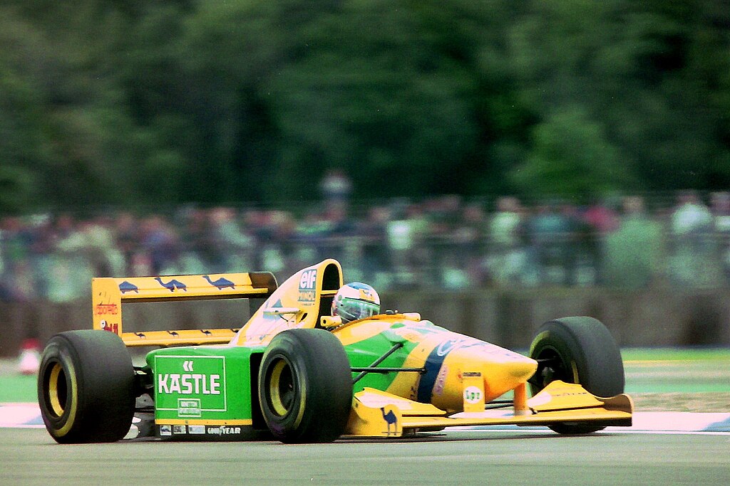 Michael Schumacher - Benetton B193B During Practice For The 1993 British Grand Prix