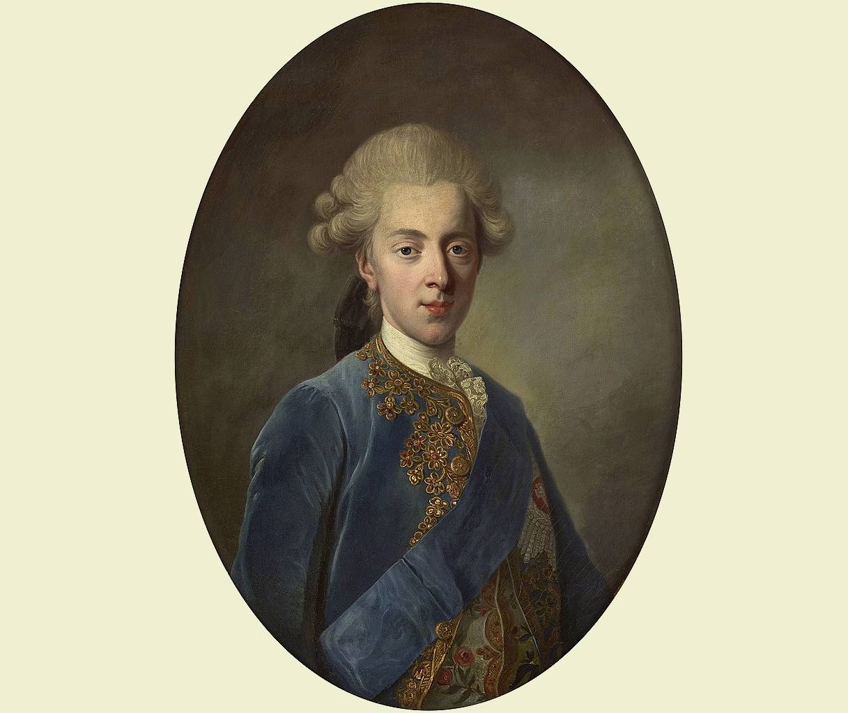 Christian VII in blue