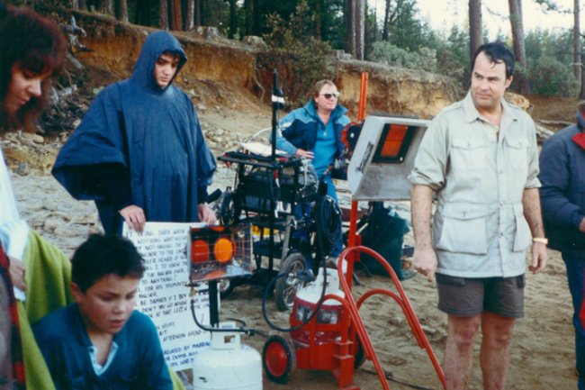 Dan Aykroyd on filming set
