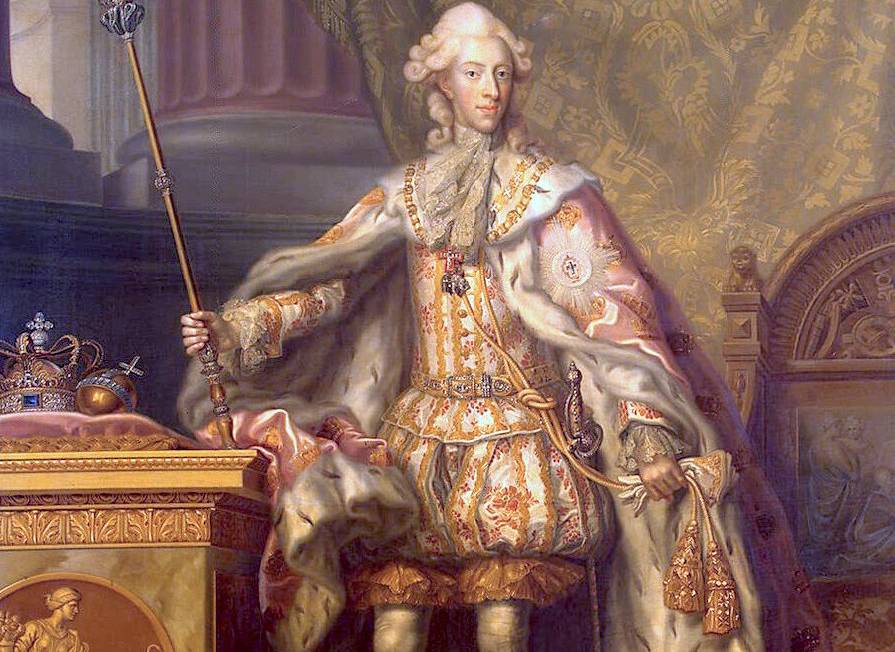 Christian VII of Denmark in golden clothes