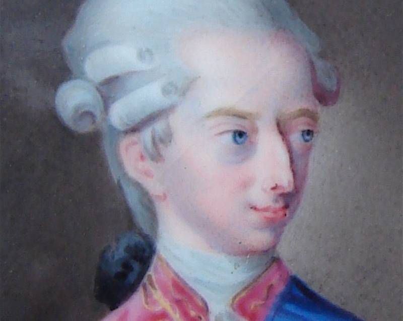 Christian VII af Danmark in red