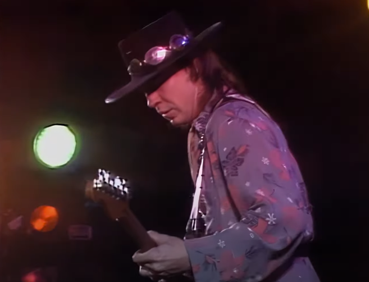 Screenshot of Stevie Ray Vaughan from - Live at the El Mocambo: Stevie Ray Vaughan and Double Trouble (1991)
