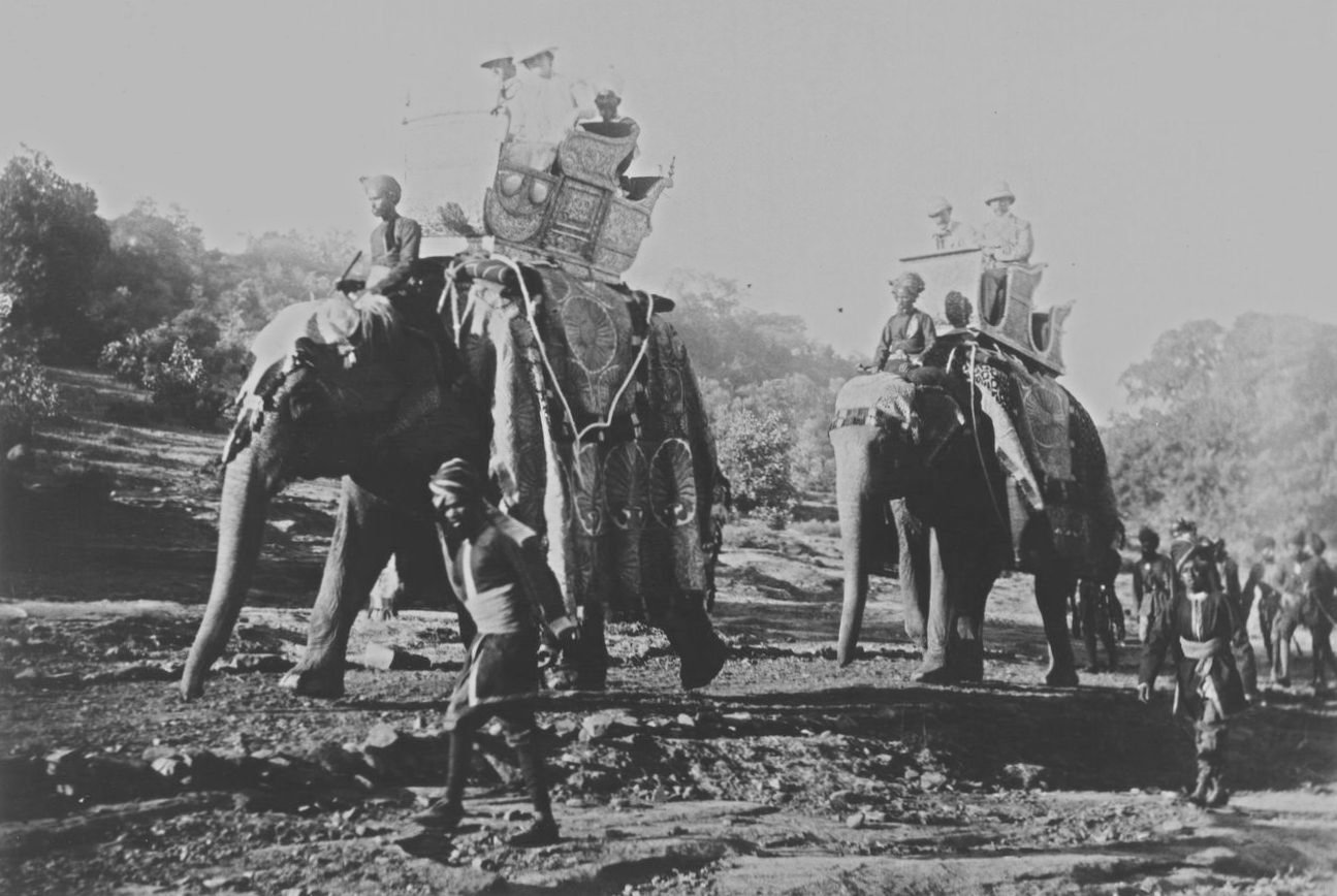 Lord Curzon-Elephant procession to Sanchi Tope
