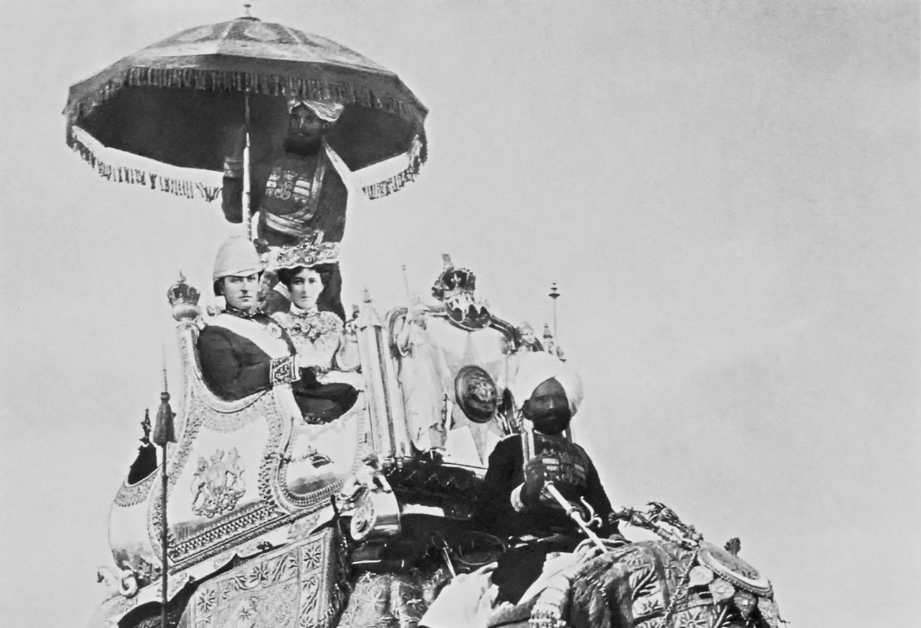 George Curzon And Mary Curzon On The Elephant Lakshman Prasad