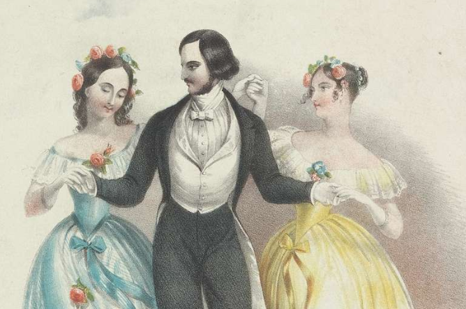 Ballroom Dancers in Victorian Era