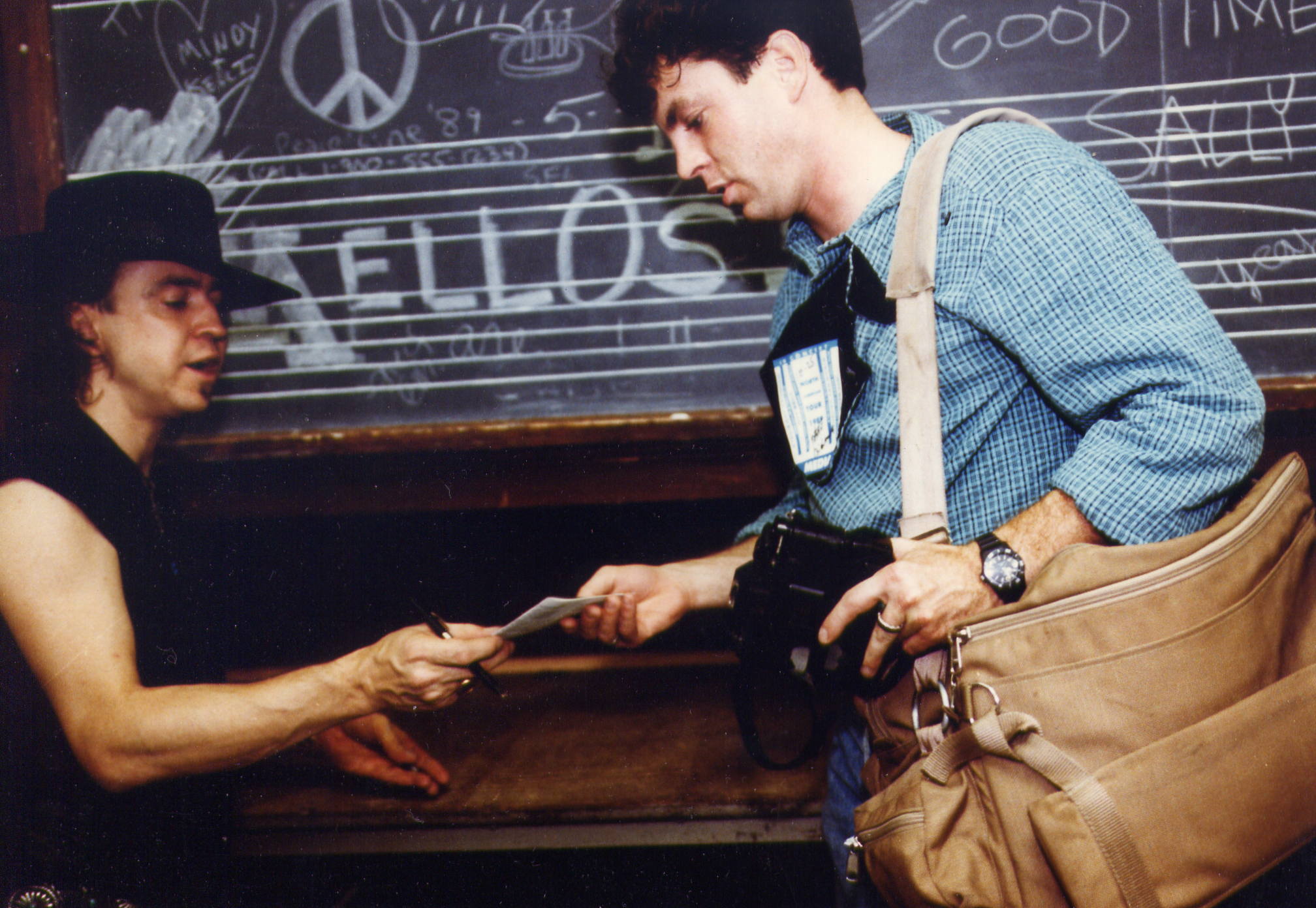 Stevie Ray Vaughan With Fan 1989