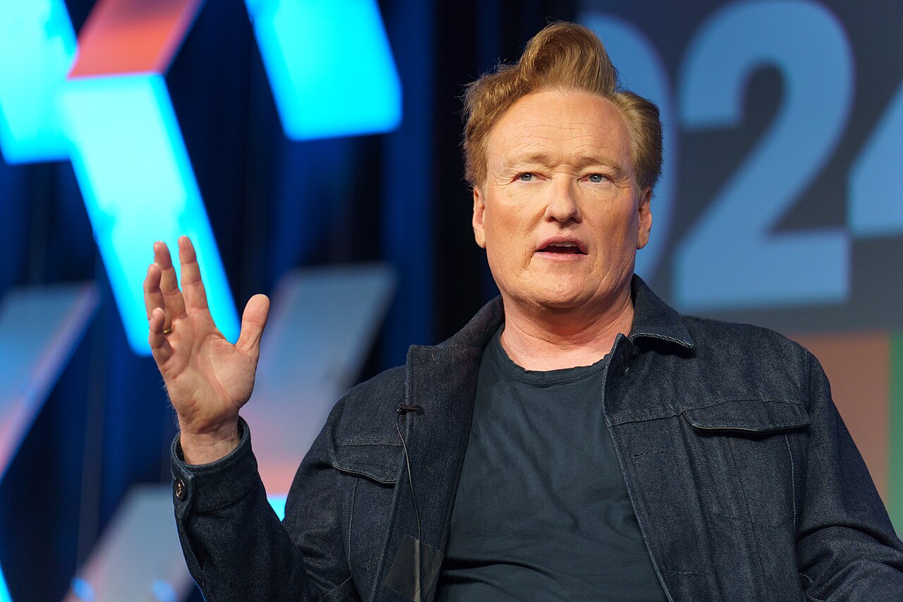 Conan O'Brien speaking at South