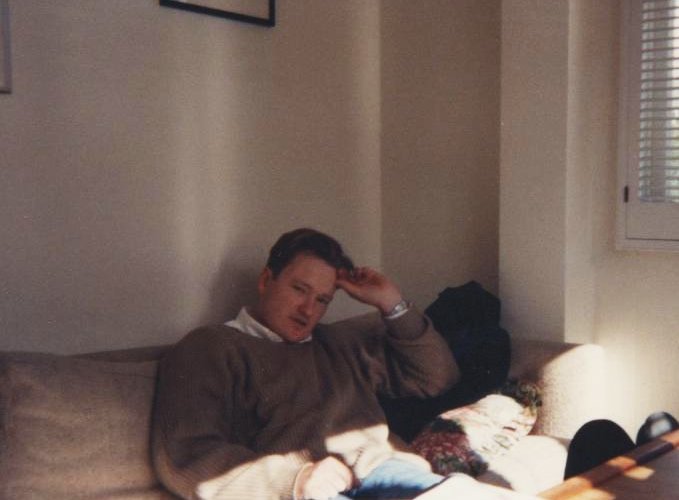 Conan O'Brien hanging out in The Simpsons' writers offices