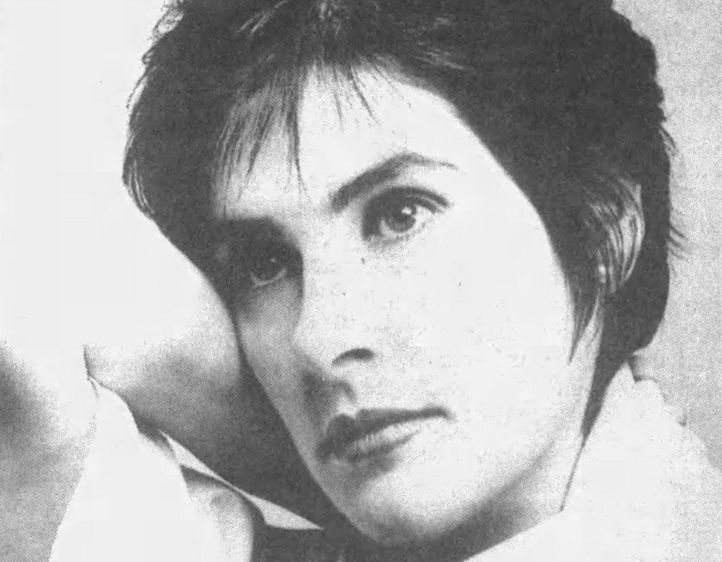Grayscale Portrait Photo of Irish singer and composer Enya