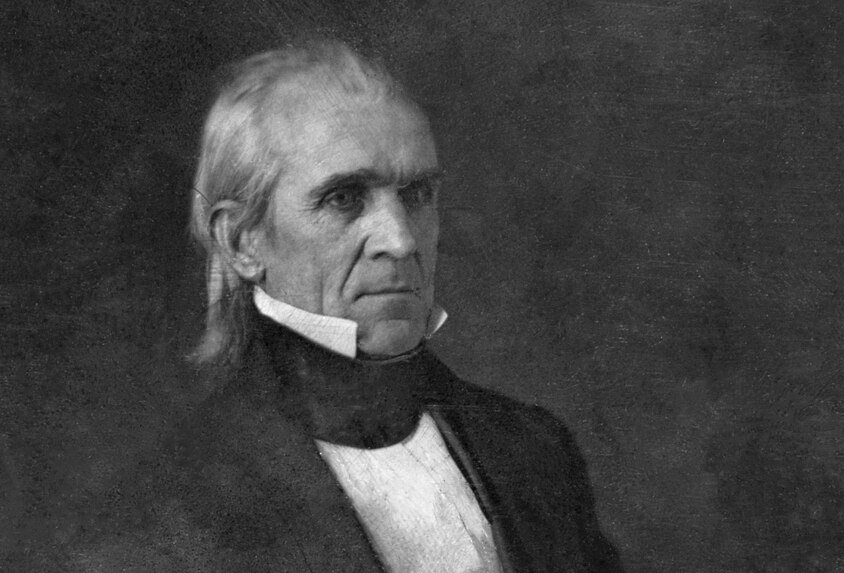 United States president James Knox Polk, three-quarter length portrait