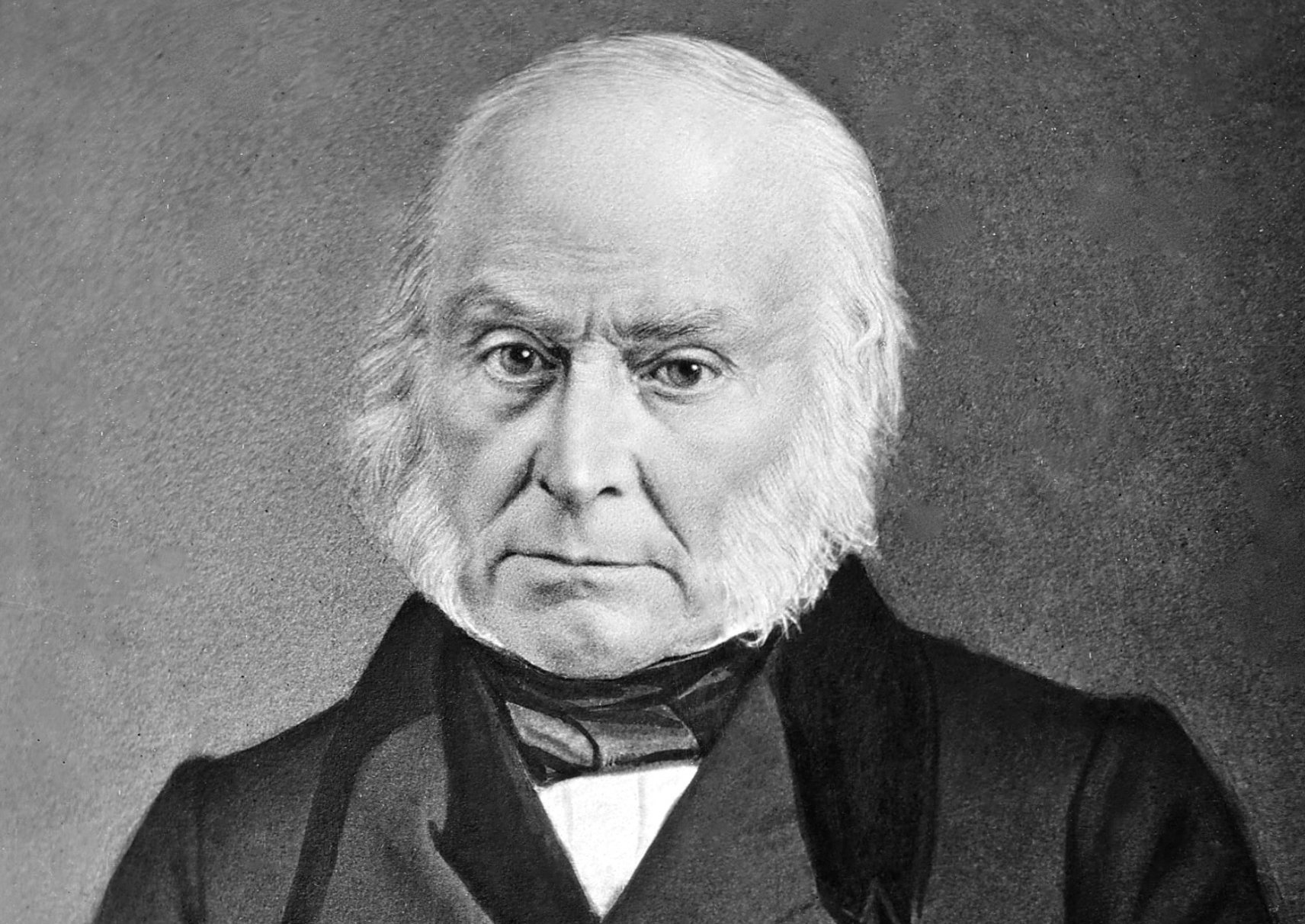 A black and white Daguerreotype of John Quincy Adams