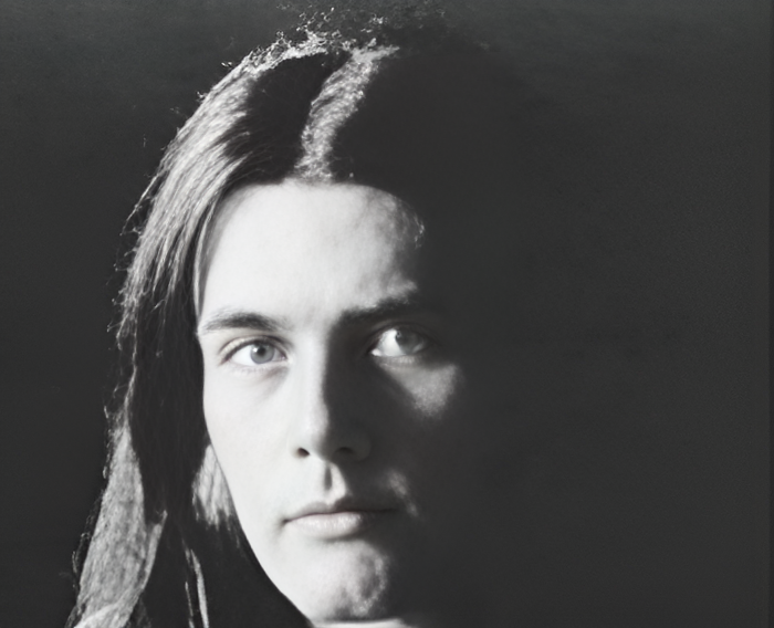 Grayscale Portrait Photo of Rod Evans, lead singer of Captain Beyond