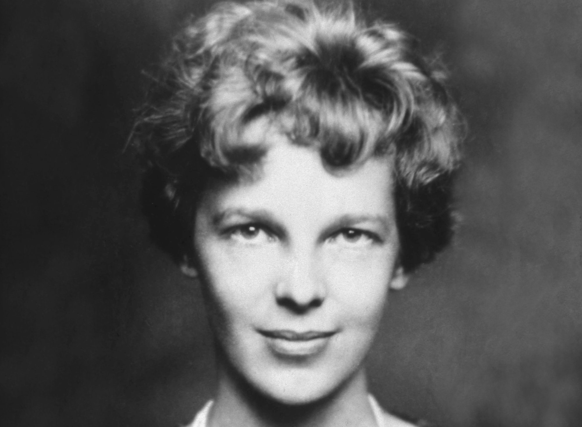 Portrait of Amelia Earhart looking at the camera