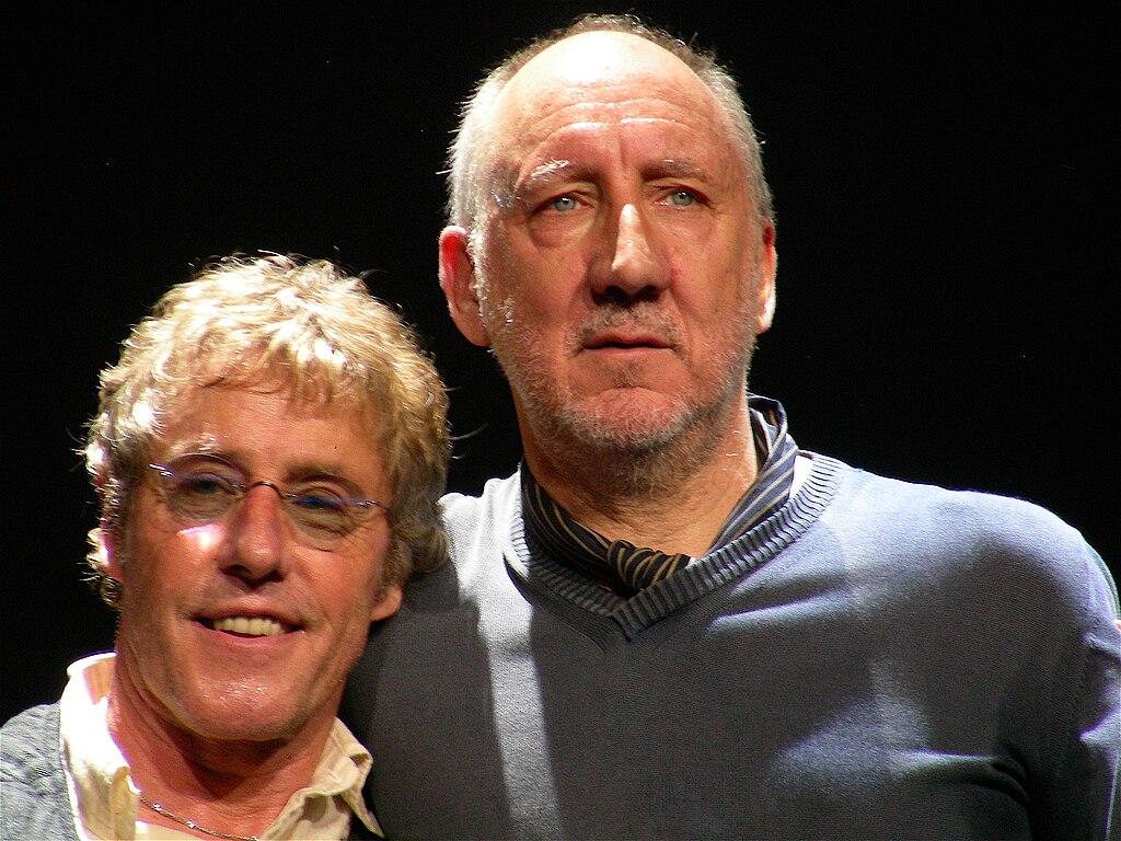 Portrait Photo of English musicians Roger Daltrey and Pete Townshend