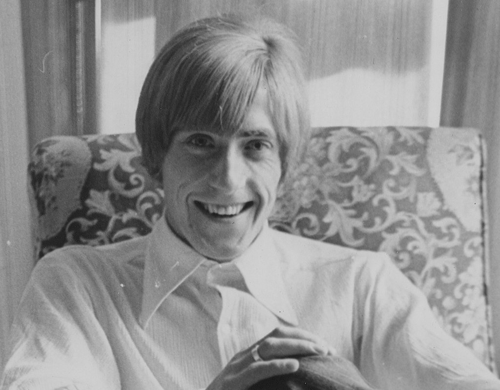 Grayscale Portrait Photo of Roger Daltrey at the Pier Pavilion in Felixstowe
