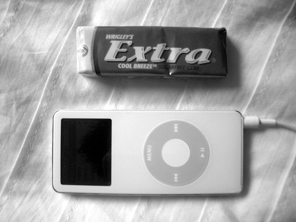 Ipod Nano Alongside Pack Of Gum