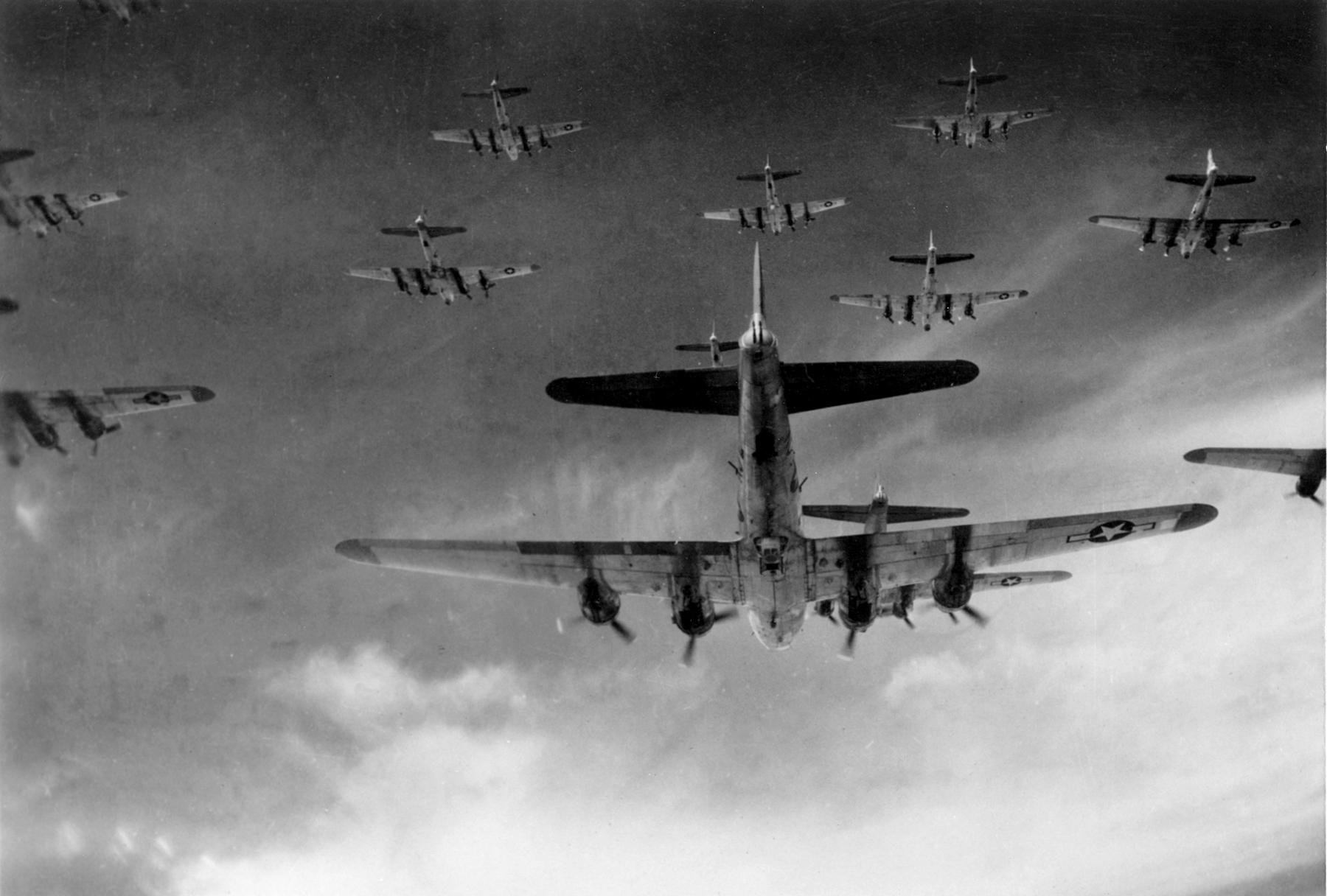 Flying Fortresses from the 398th Bombardment Group