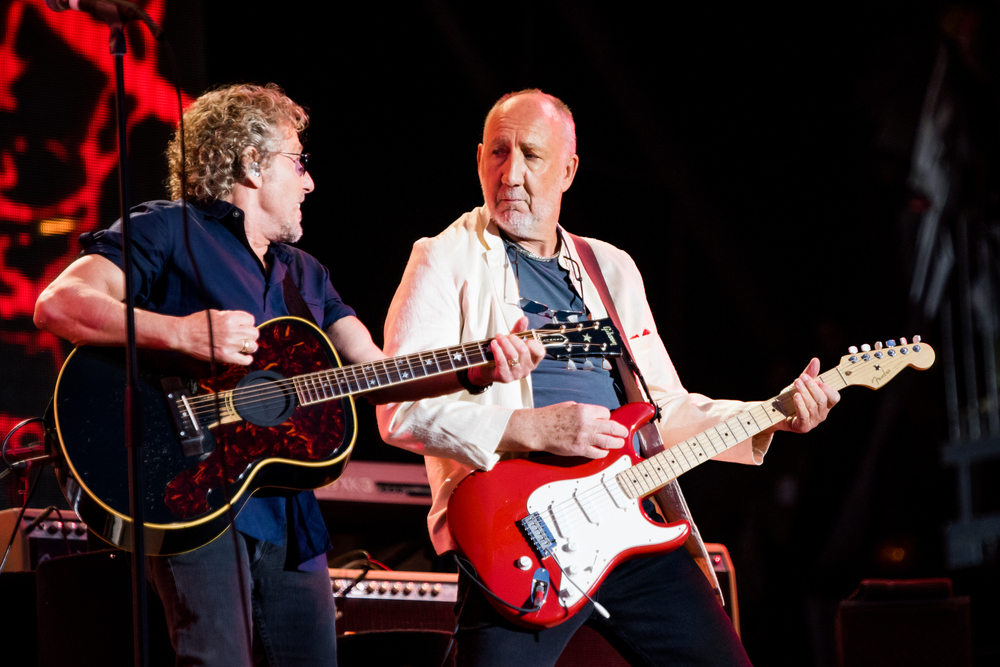 Portrait Photo of English musicians Roger Daltrey and Pete Townshend