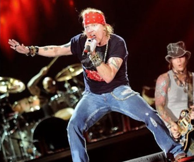 Axl Rose in 2010 concert