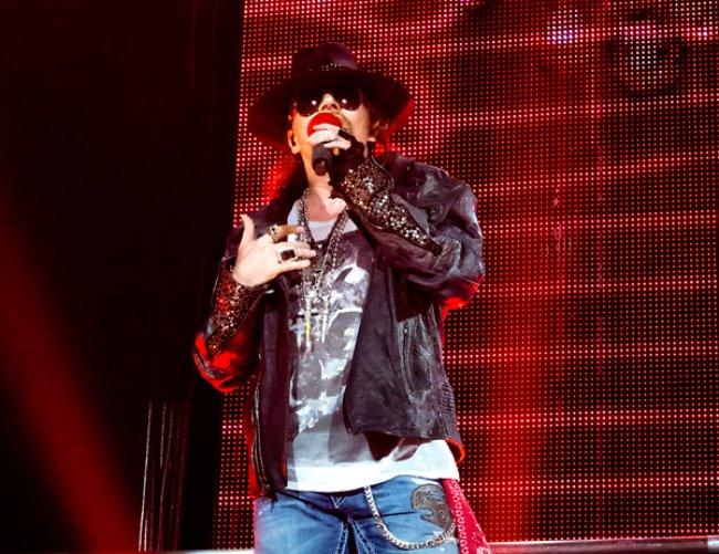 Axl Rose on stage