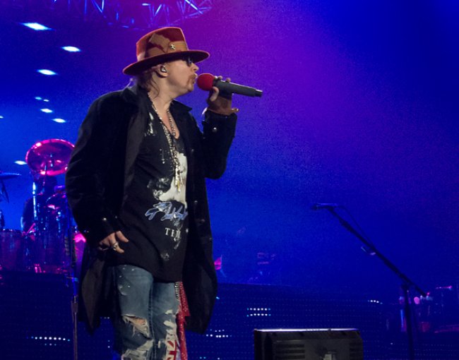 Axl Rose on stage