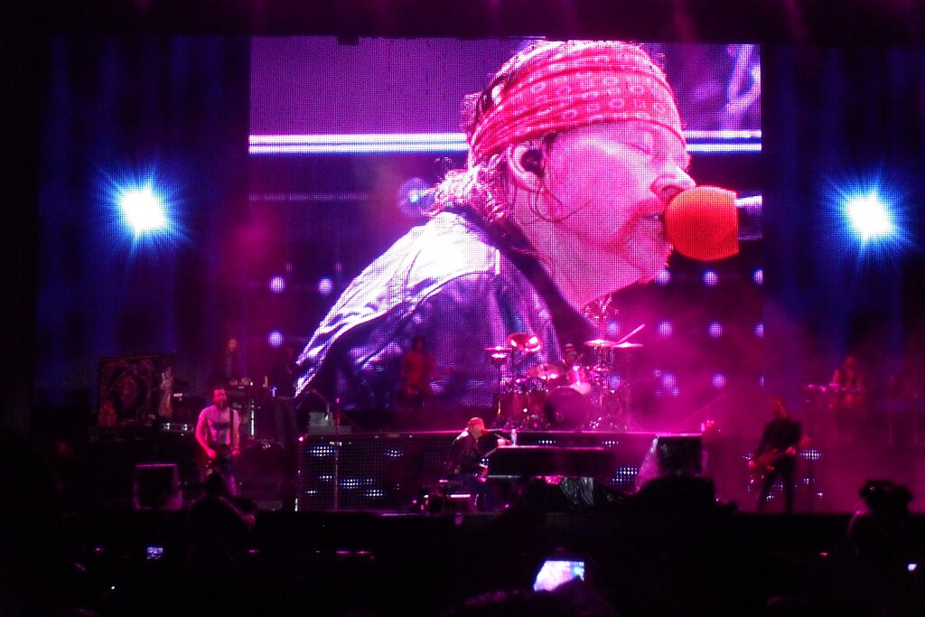 Axl Rose on display screens