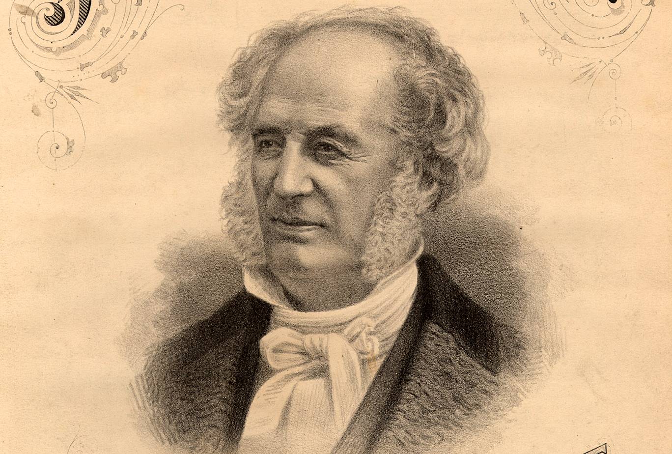 Cornelius Vanderbilt portrait facing left