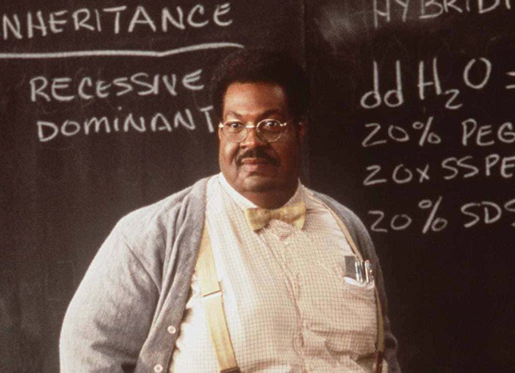 A visually captivating still taken from a pivotal moment in the film The Nutty Professor