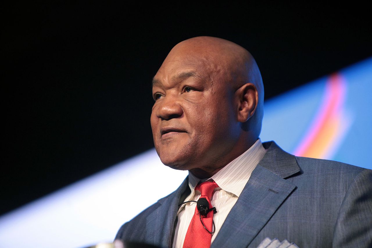 George Foreman speaking at the 2016 FreedomFest at Planet Hollywood