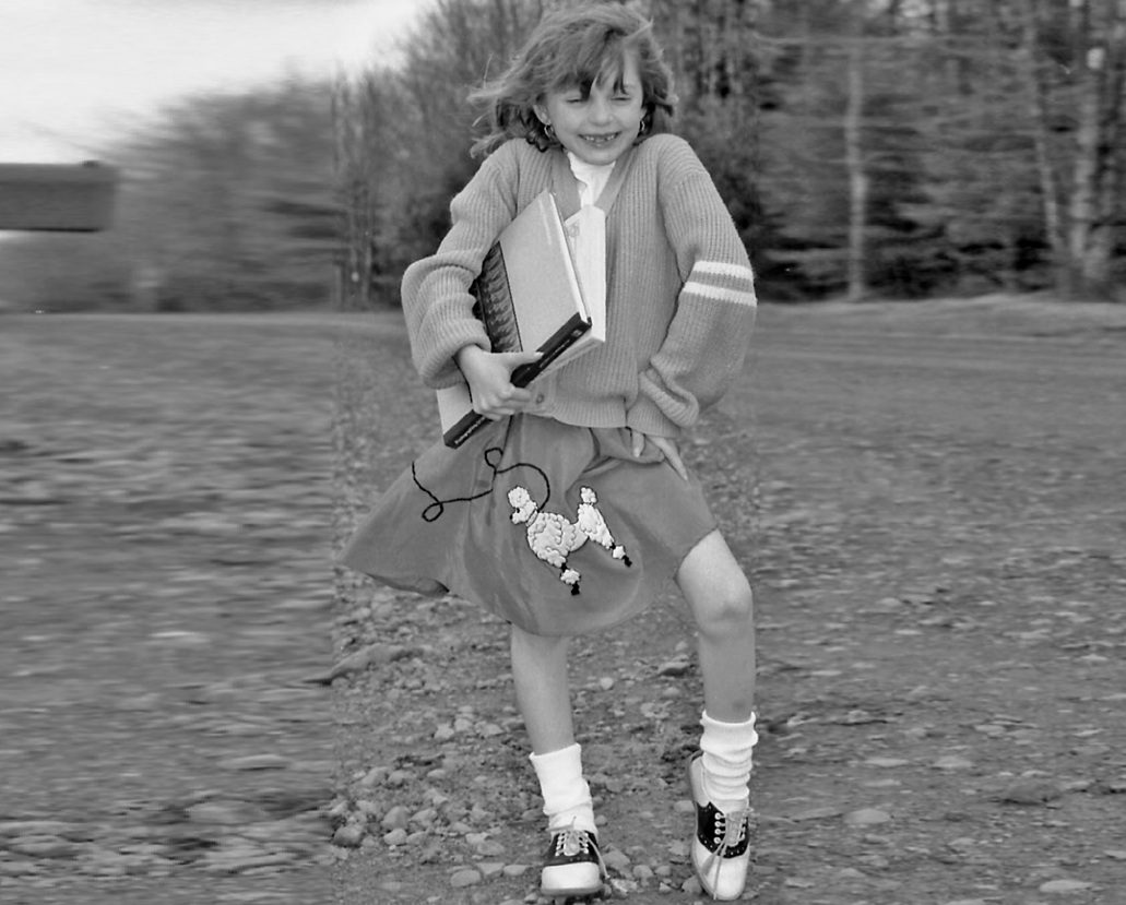 Girl Wearing Poodle Skirt