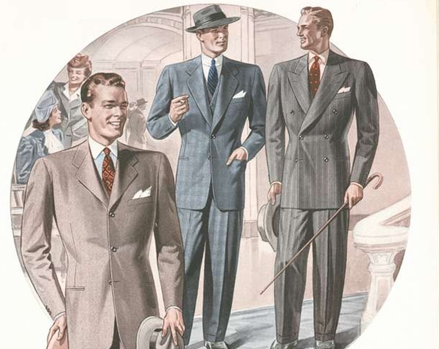 Illustrated book page scan, related to costume and fashion