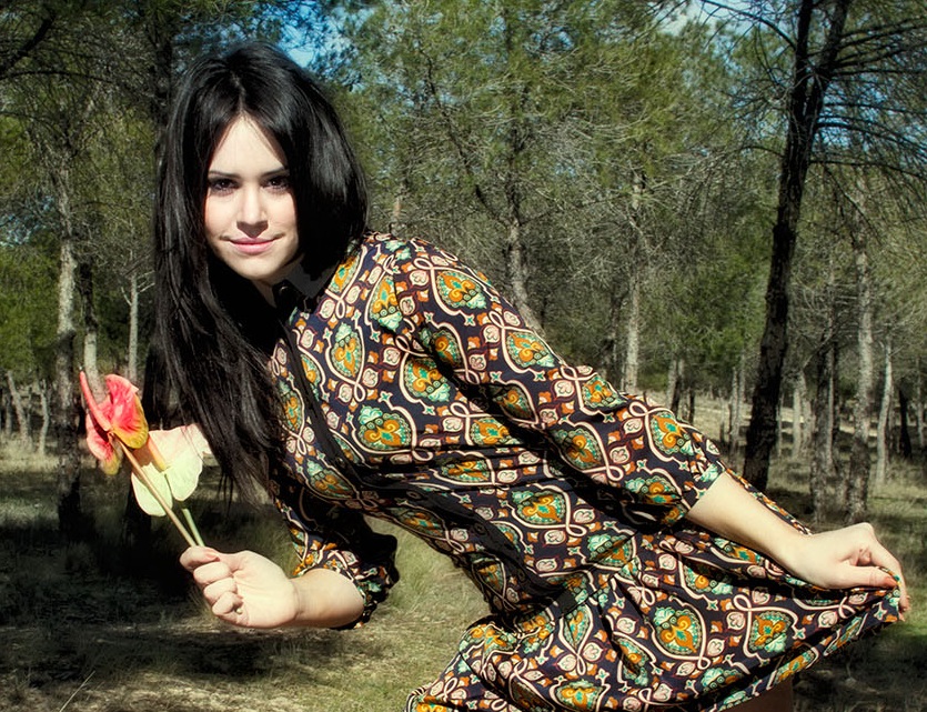 Girl in Hippie dress.