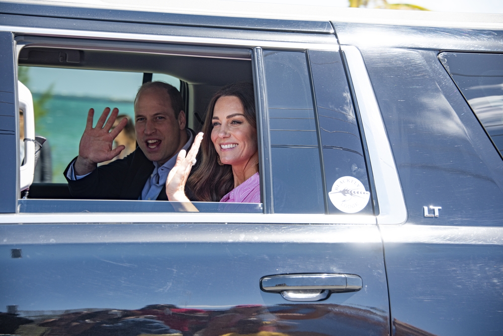 A closeup shot of Prince William and Kate