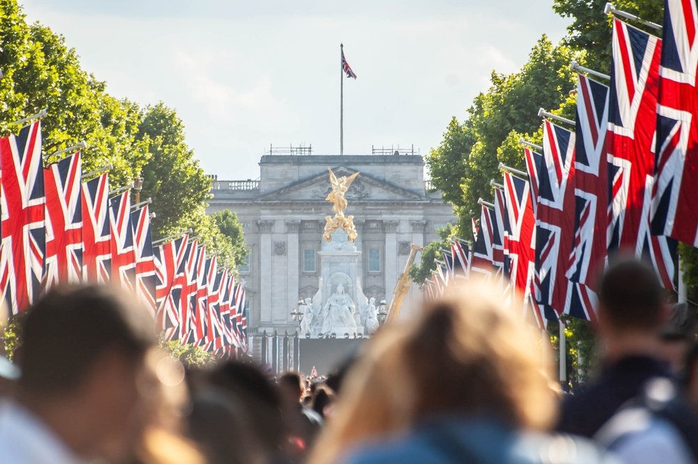 People gathered for the Queen's Platinum Jubilee