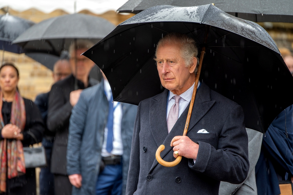 Close up portrait of the British king Charles III