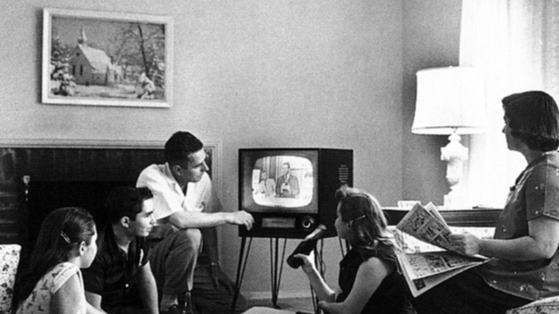 File:Family watching television 1958.jpg
